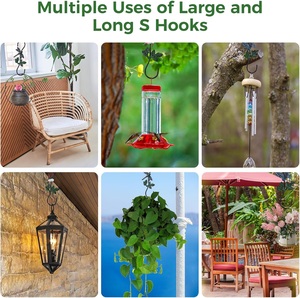 Thick Solid Steel Metal Butterfly Design Farmhouse Style Waterproof Eco-Friendly Wall Mounted <b>Garden</b> Bird Feeder <b>Hooks</b> - Product Image 5