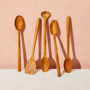 Premium Wooden Spoon Set With Spatula Ladle Turner And Mixing Spoon For Kitchen Cooking Utensil Set - Product Image 5
