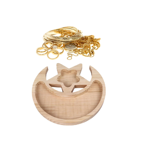 Bandeja de madera con diseño de luna y estrella, plato natural para comida, café, pan, bandeja de madera para servir, tamaño personalizable, ¡gran oferta! - Product Image 4