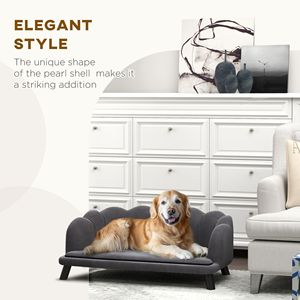 Charcoal Gray XL Pet Sofa for Medium and <b>Large</b> Dogs Comfortable Couch with Foam Cushioning and Extra <b>Pillow</b> for Autumn Season - Product Image 6