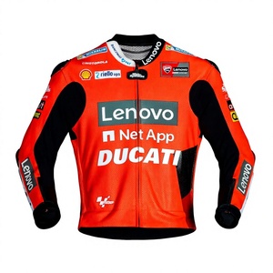 แจ็ค มิลเลอร์ เสื้อแจ็คเก็ตมอเตอร์ไซค์ MotoCP รุ่น Rucati หนังจิงโจ้แท้ เสื้อแจ็คเก็ตสำหรับขี่มอเตอร์ไซค์/ชุดแข่งรถ แจ็คเก็ต/Chaqueta CE - Product Image 1