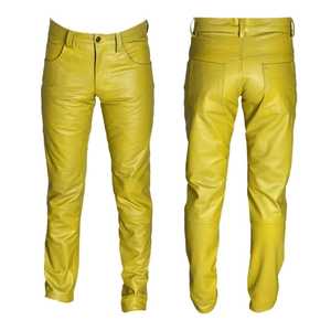 Pantalones de Cuero Casuales Ligeros para Hombre, Fabricados en Fábrica, Venta Caliente, Alta Calidad, Venta al Por Mayor, MOQ Bajo - Product Image 2