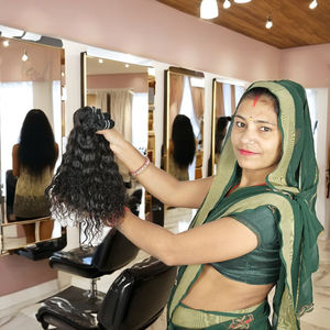 Extensiones de cabello humano indio rizado natural al por mayor cutícula virgen cruda alineada trama doble sin procesamiento químico onda natural - Product Image 1