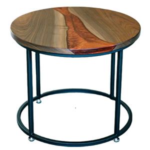 Luxury Custom <b>Epoxy</b> Resin Dining <b>Table</b> with Random Wood Pattern and Metal Legs Perfect for Living Room and Dining Space Decor - Product Image 1