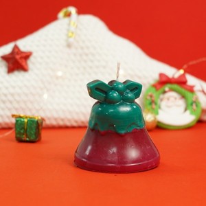 Rustic Christmas Bell Decorative <b>Candle</b> for Festive Home Styling Winter Holiday Table Centerpiece Seasonal <b>Gift</b> and Decoration - Product Image 1