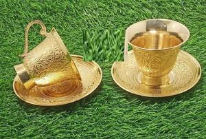 ชุดถ้วยทองเหลืองเคลือบโบราณ ภาชนะดื่มน้ำทองแดงผสมแบบอายุรเวทโบราณ เหมาะสำหรับใช้ในชีวิตประจำวัน พิธีกรรม และกิจกรรมทางวัฒนธรรม - Product Image 3