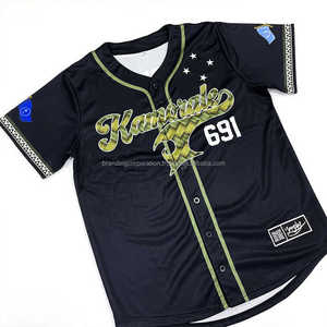 Camiseta de Béisbol Negra Económica Personalizada con Número, Impresión por Transferencia de Calor, Transpirable, Diseño de Tallas Grandes - Product Image 3