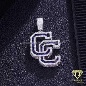 Colgante de Diamante Cultivado en Laboratorio de Primera Calidad con Diseño de Letra Entrelazada, Joyería de Lujo, Moda de Tendencia para Compradores Mayoristas - Product Image 3
