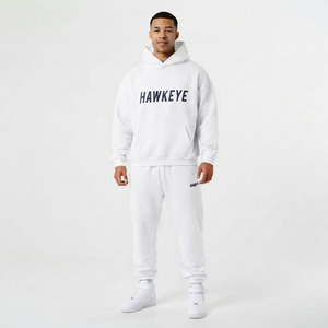 Conjunto Deportivo Hawk Eye para Hombre, Sudadera con Capucha de Forro Polar Delgado de 300g, Pantalón Largo con Botones, Transpirable - Product Image 4