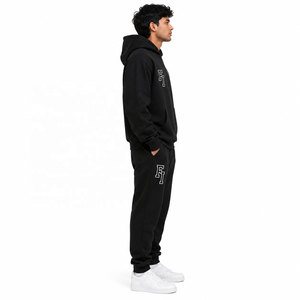 Sudaderas con Capucha Extra Grandes de Alta Calidad, Sudaderas con Hombros Caídos, Conjunto de Chándal y Pantalones Deportivos Ajustados, Estampado Invernal, Tallas Grandes, ODM OEM - Product Image 2