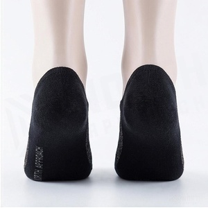 No Show <b>Socks</b> Solid <b>Black</b> Breathable Knitted Non Slip <b>Socks</b> for Adults Summer Casual Wear - Product Image 2