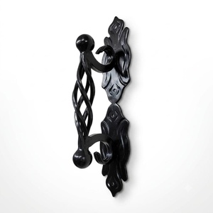 Poignée de porte en fer forgé Iron Nature, résistante à la rouille, facile à installer, finition peinte style asiatique pour portails - Product Image 1