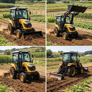 Tracteur agricole compact à quatre roues motrices de 80 chevaux (modèle avec chargeur frontal) - Product Image 2