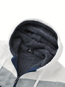 Sudadera con capucha y cremallera en contraste de color para hombre a la moda |   Sudadera de Felpa de Algodón Premium, Personalizada OEM, Fábrica de Bangladesh, Venta al Por Mayor, Ropa Urbana - Product Image 4