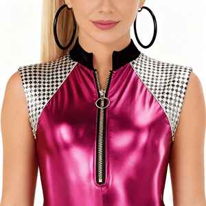 Maillot d'équipe élégant et tendance avec accents de strass, fabriqué avec un tissu léger et confortable, uniforme de cheerleading - Product Image 4