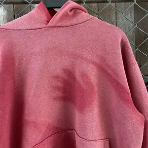 Sweat-shirt vintage délavé de haute qualité 2026, impression personnalisée, coupe oversize sans cordon, avec poche, pull décontracté à capuche pour homme - Product Image 2