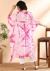 High Quality Designer Rayon Tie-Dye <b>Kaftan</b> <b>Summer</b> Daily Wear Regular Fit Sweetheart neck at Best Price by Supplier - Product Image 6