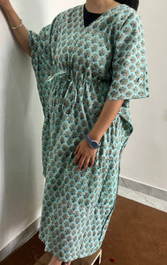 Elegante Vestido Kaftán de Algodón Estampado para Mujer, Perfecto para Uso Casual y Salidas de Verano - Product Image 2