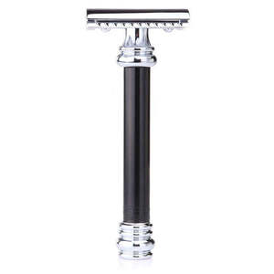 Rasoir de sécurité pour homme en acier inoxydable à double lame métallique, antidérapant, marque privée - Product Image 6