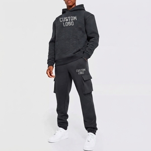 High Quality Flared Tracksuit Custom logo Streetwear Long Sleeve <b>Plain</b> <b>Hoodies</b> Flare Tracksuit for Men - Product Image 3