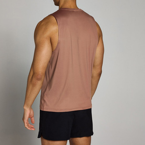 เสื้อกล้ามออกกำลังกายผู้ชายทรงเข้ารูป ผ้าถักผสมสแปนเด็กซ์/คอตตอน แห้งเร็ว ปักลาย - Product Image 2