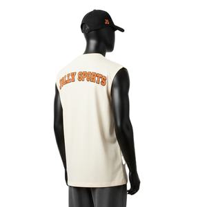 Camiseta sin mangas para hombre, de algodón grueso, estilo jersey, para gimnasio, con estampado personalizado, 100% algodón, corte holgado. - Product Image 5