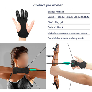 ถุงมือยิงธนูโพลีเอสเตอร์แบบมืออาชีพ ป้องกันนิ้วสามนิ้ว สำหรับธนูรีเคิร์ฟ ใช้ในการล่าสัตว์ ฝึกซ้อมยิงเป้า ระบายอากาศได้ดี วัสดุนุ่ม - Product Image 5