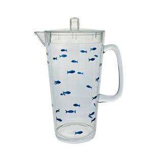 BPA-Free Shatter-Proof Plastic Water <b>Pitcher</b> Jug with Lid for Home Restaurant - Product Image 1