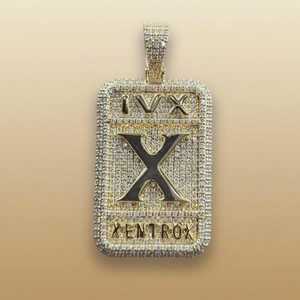 จี้เพชรโมอิสซาไนต์ทรงสี่เหลี่ยมแบบกำหนดเอง ชุบทองคำขาว 925 จี้ฮิปฮอป จี้เพชรโมอิสซาไนต์ VVS แบบกำหนดเองพร้อมตัวอักษรชื่อ - Product Image 2