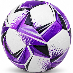 Soccer Training Ball Machine Stitched Thermal Bonded Durable <b>White</b> Purple <b>Black</b> Pattern Indoor Outdoor 0.4-0.45kg - Product Image 5