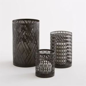 Élégants photophores en métal doré pour bougies chauffe-plat, lanternes de centre de table pour mariage, photophores en fer ajouré à motifs pour événements festifs - Product Image 2