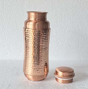 Bouteille d'eau artisanale en cuivre pur massif, prix d'usine, gourde en métal massif, accessoires d'hydratation thérapeutique - Product Image 2