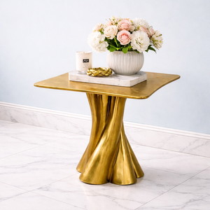 โต๊ะบาร์อะลูมิเนียมหล่อคุณภาพสูง หน้าโต๊ะทรงกลม ฐานทรงกรวยลายร่อง ดีไซน์ทันสมัย แข็งแรงทนทานต่อการเกิดสนิม เฟอร์นิเจอร์ตกแต่งสุดหรู - Product Image 5