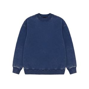 Oversized <b>Black</b> <b>Crew</b> <b>Neck</b> Pullover <b>Sweatshirt</b> Men's Casual Knitted Solid Color Fleece Autumn Wear Regular Fit Long Sleeve - Product Image 5
