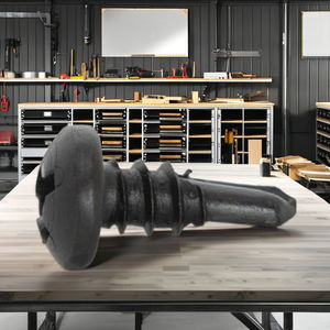 Vis à tête cylindrique PDC 11 en acier au carbone revêtu noir avec rondelle, à empreinte Phillips, filetage grossier, grade 4.8/6.8, normes DIN/ISO - Product Image 1