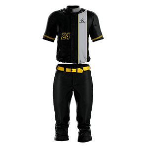 Tenue de baseball 100 % polyester pour équipe, avec maillot et pantalon confortables, disponible à un prix durable. - Product Image 1