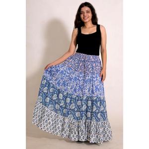 Boho Cotton <b>Patchwork</b> Maxi <b>Skirt</b> Handmade Indian Long <b>Skirt</b> Hippie Festival <b>Skirt</b> Women's Clothing - Product Image 2