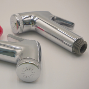 Rociador de bidé Shattaf de níquel, cromo y plata, cuerpo de ABS, tipo sin desviador, moderno, para baño, fácil instalación, montado en la pared - Product Image 2