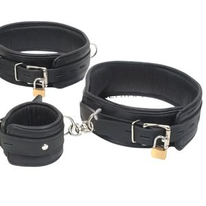 Conjunto de Collar y Correa de Cuero Vacuno Auténtico Black Sheep con Herrajes Resistentes, 100% Impermeable, Ecológico, BDSM - Product Image 2