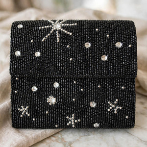 Sac à bandoulière perlé tendance fait main, pochette décorative aux couleurs vives, motif unique, accessoire de soirée - Product Image 5