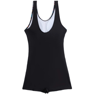 Maillot de bain une pièce grande taille pour femme avec short intégré, patchwork, pour le surf et la natation, personnalisable, vente en gros OEM - Product Image 2