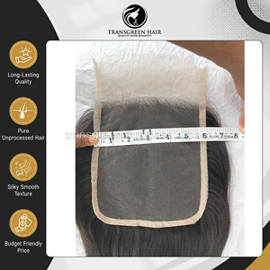 ผมแท้จากวัดอินเดีย 100% ไม่ผ่านการแปรรูป ความยาว 22 นิ้ว แบบตรง 5x5 HD Lace Closure - ต่อผมแท้สำหรับผู้ซื้อจำนวนมาก - Product Image 5