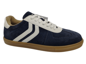 Chaussures habillées en daim pour hommes à bout rond et lacets, bleu marine, respirantes, semelle intermédiaire en EVA, semelle extérieure en caoutchouc, toutes saisons - Product Image 1