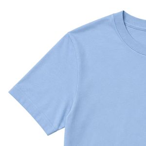 Camiseta Azul de Manga Corta con Cuello Redondo para Adolescentes, con Diseño Gráfico Pequeño en Vinilo, para la Escuela, Uso Diario, Ropa Cómoda para la Calle - Product Image 4