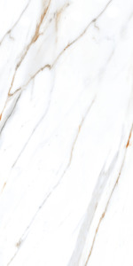 Baldosas de Porcelana Sólida Brillante Canna White, 600x1200mm, Diseño Moderno, Adhesivas para Sala de Estar - Product Image 3