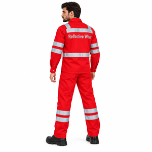 Custom Men <b>Flame</b> Resistant Suit Reflective Safety Workwear Set Industrial FR <b>Shirt</b> Pants Custom Mens FR Uniforce International - Product Image 4