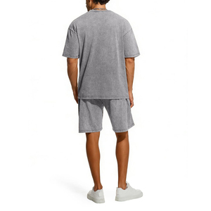 Ensemble sportif pour homme, été, respirant, 2 pièces, t-shirts à manches courtes et shorts, style streetwear et décontracté. - Product Image 2