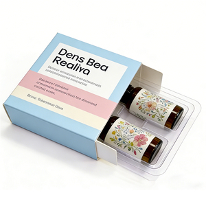Boîte vide pour flacons de peptides, finition mate, pour 2 flacons, emballage rigide en papier, flacons en verre de 3 ml/5 ml/10 ml, avec insert en plastique - Product Image 3