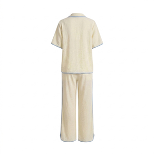 2026 Hotselling Wholesale Custom Soft Cotton Loungewear for Women Lace <b>Trim</b> Pajama Set Plus Size Sleepwear - Product Image 2
