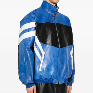 แจ็คเก็ตหนังคุณภาพสูงสำหรับผู้ชาย รุ่นปี 2026 OEM แบบซิป ทรงโอเวอร์ไซส์ กันน้ำ สไตล์สตรีทแวร์ - Product Image 5